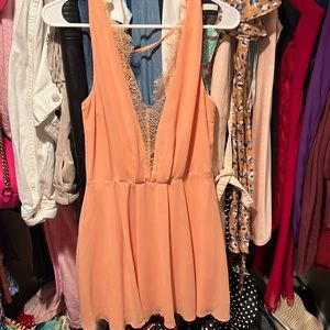 Gorgeous Hommage Peach Dress - Low Back